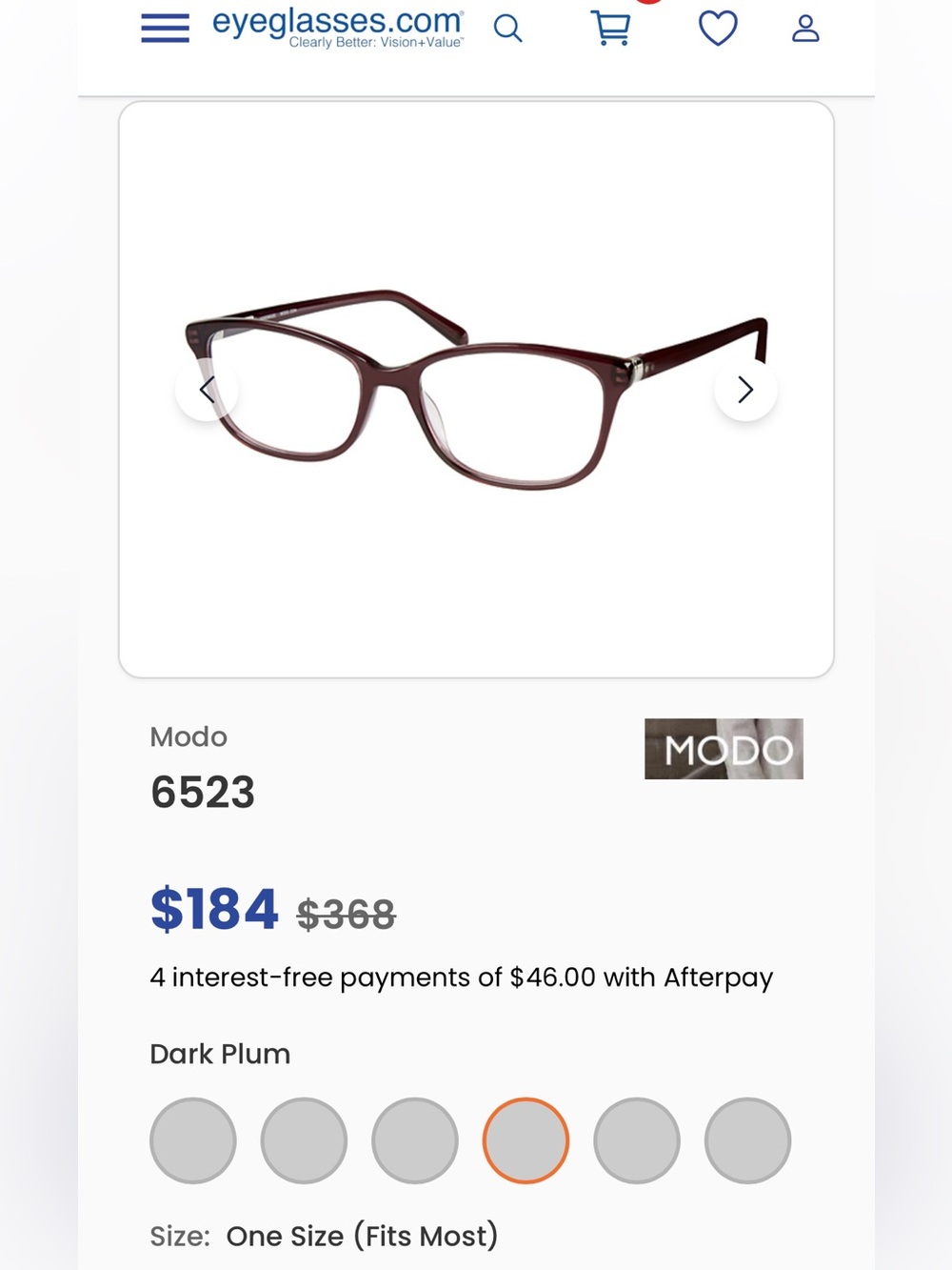 MODO 6523 Dark Plum Women's Glasses / Frames